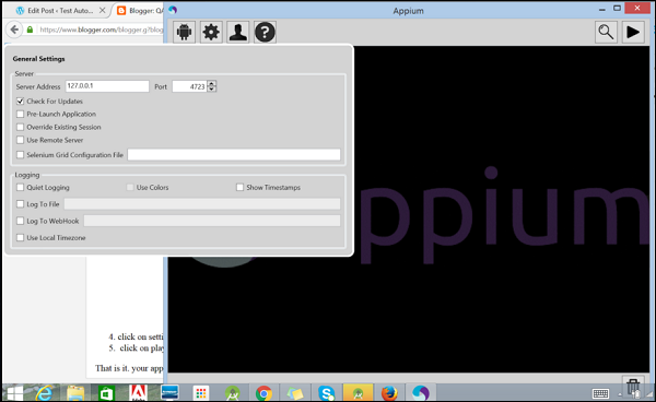 Running Test Case