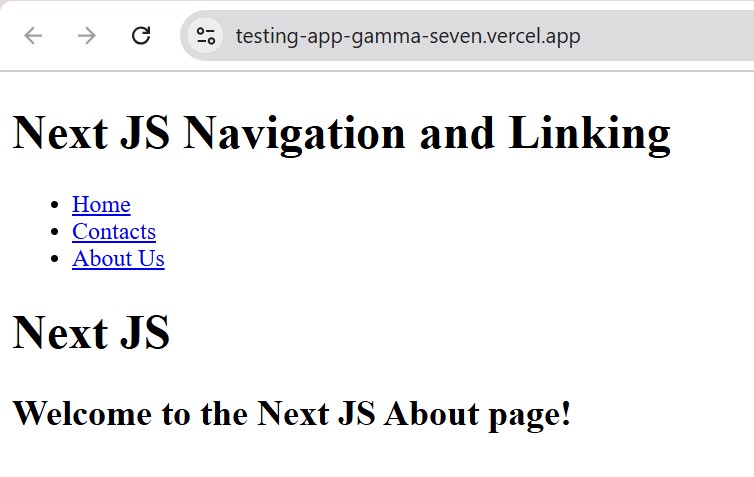 Deployed page link