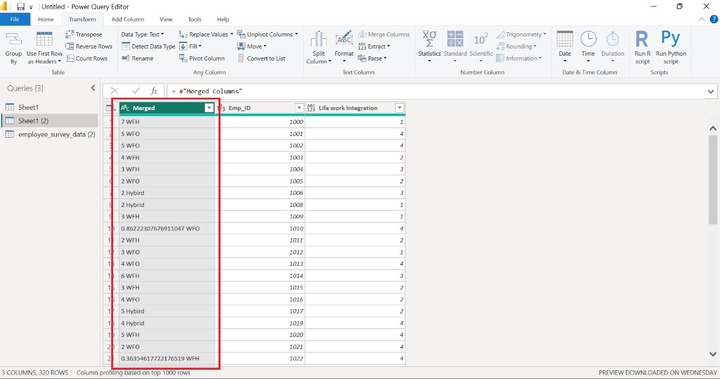 Merging Columns 2