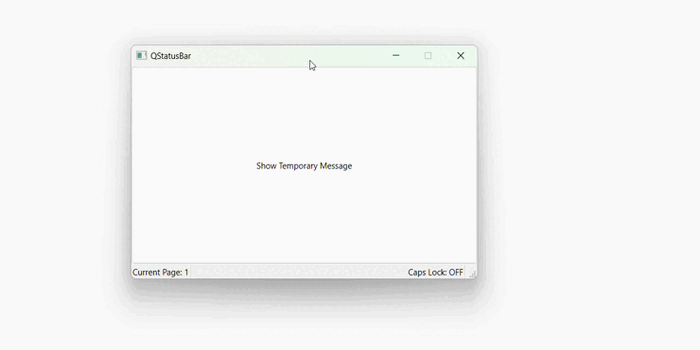 QStatusBar