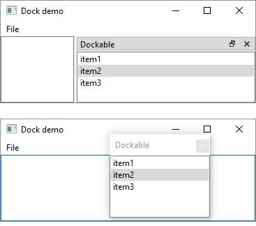 QDockWidget Output