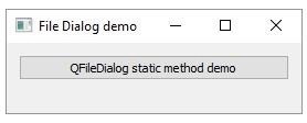 QFileDialog Widget Output