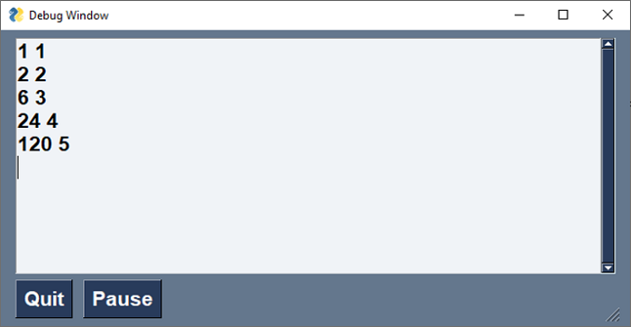 Debug Window
