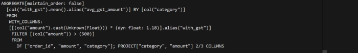 Polars DataFrame example