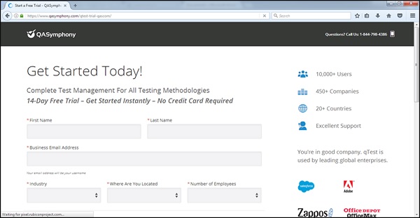 Trial qTest Account