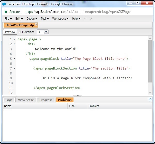 Visualforce page 3