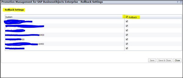 Rollback Processes