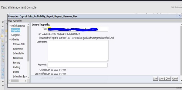 Screen Properties