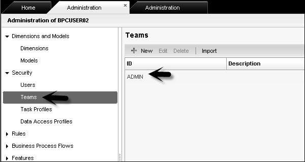 Team Tab