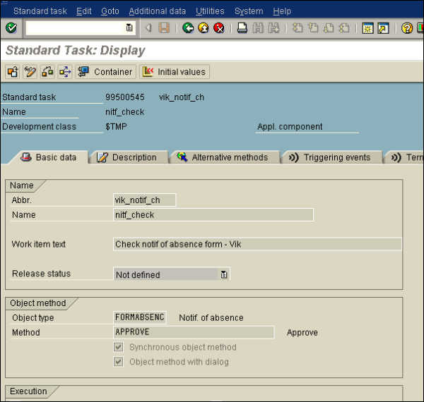 Absence in Inbox