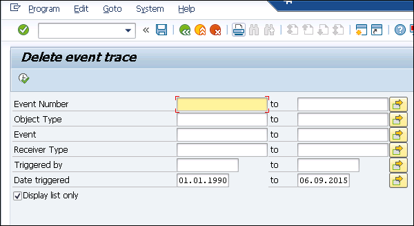 Delete Event Trace
