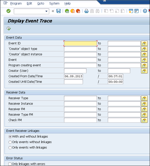 Display Event Trace