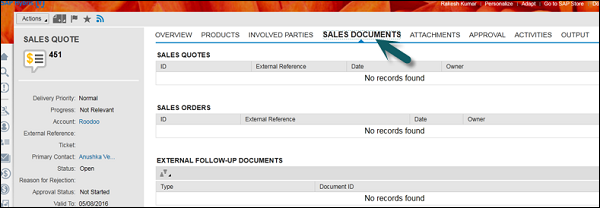 Sales Document