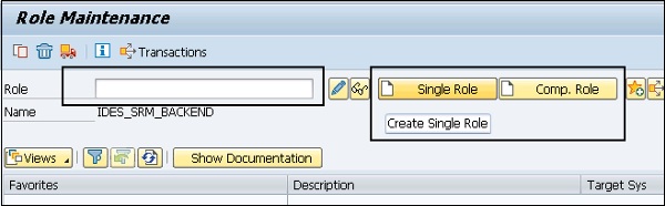 Create Single Role
