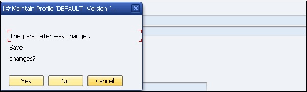 parameter value