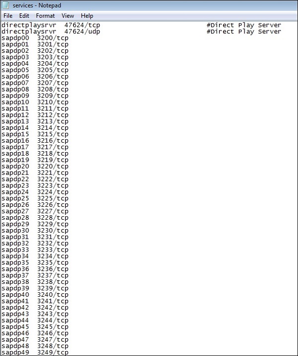 Services Notepad