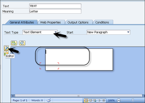 Text Element