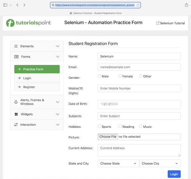 Selenium Browser Navigation 1