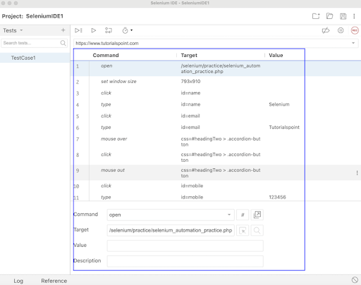 Selenium IDE Locating Strategies 5