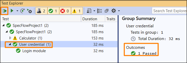 Tests View