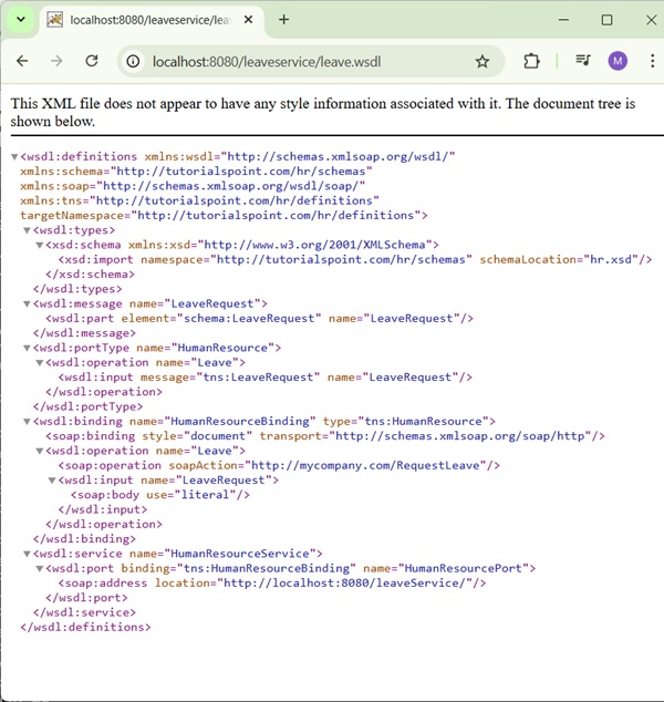 Static WSDL