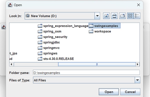 File Chooser for Directories only