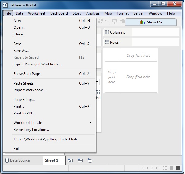 1 File Menu