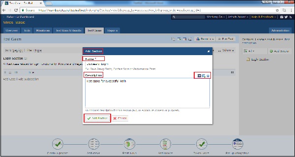 Add Section Button