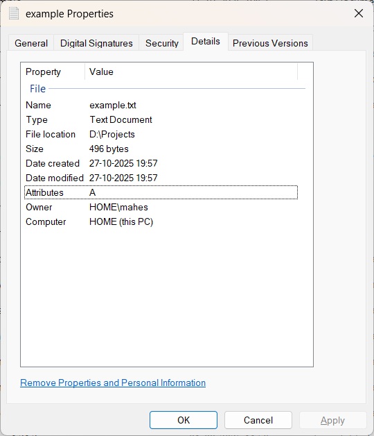 Document Properties