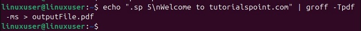 Adding Vertical Space in Groff