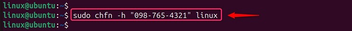 Changing the Home Phone Number