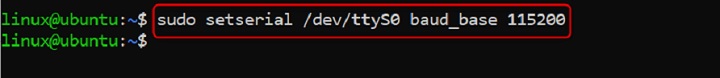 Configuring Baud Rate Using setserial
