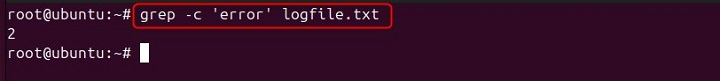 Count Matching Lines Using grep
