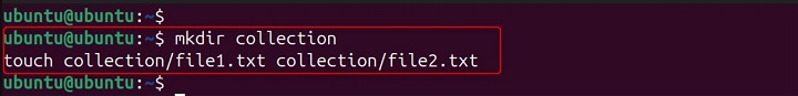Create a directory and some files