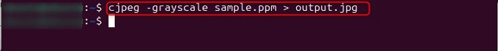 Create Monochrome JPEG from PPM