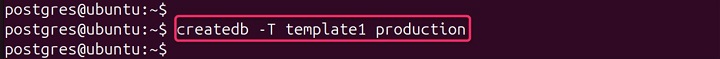 Creating Database with Template