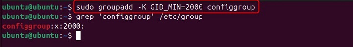 Creating Group with Specific Configuration Key