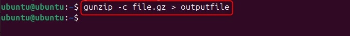 Decompress to Standard Output of gunzip
