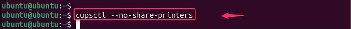 Disable Printer Sharing