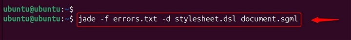 Error Handling in Jade Command