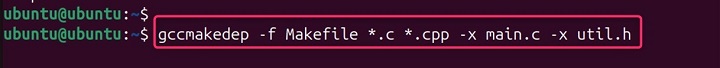 Excluding Specific Files using gccmakedep