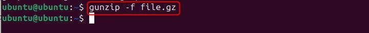 Force Decompression of gunzip