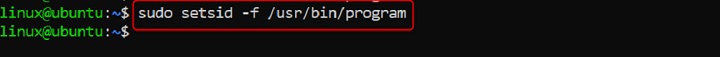 Forcing a New Process Using setsid