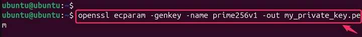 Generating an EC private key