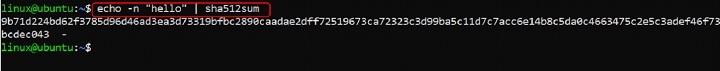 Generating SHA-512 Hash Value for a String Using sha
