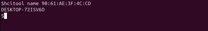 hcitool Command in Linux2