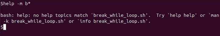 help Command in Linux5