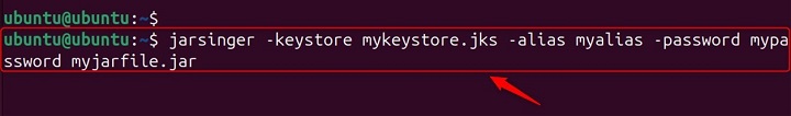 JAR File Signing Using jarsinger Command