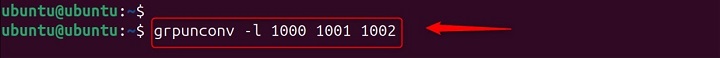 -l Option for Long Listing Using grpunconv