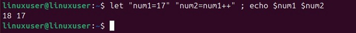 let Command in Linux2